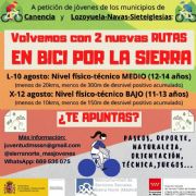 A petición de los jóvenes de los municipios de Canencia y Lozoyuela-Navas-Sieteiglesias, volvemos con dos nuevas rutas en bici por la sierra. ¿Te apuntas?